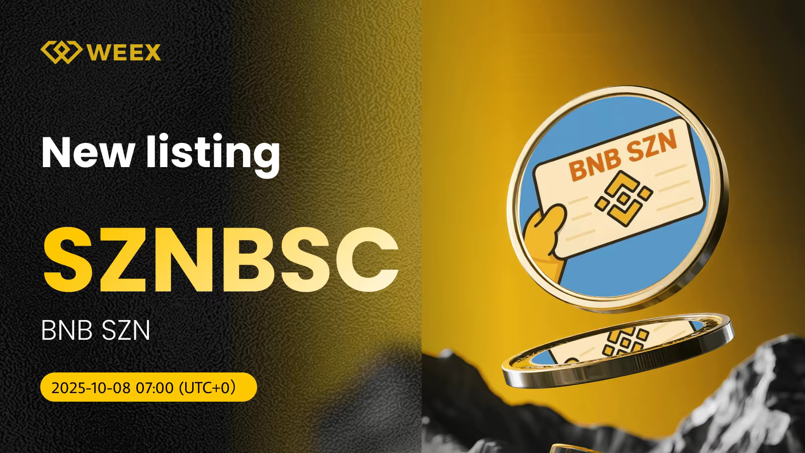 اصطياد موسم BNB: قائمة WEEX لعملة Meme Coin SZNBSC USDT