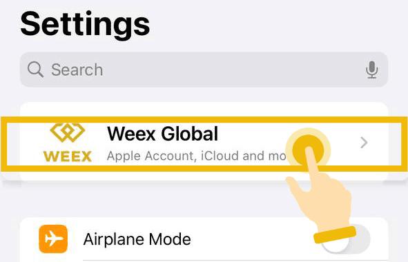 دليل تنزيل WEEX لهاتف iPhone 2.png